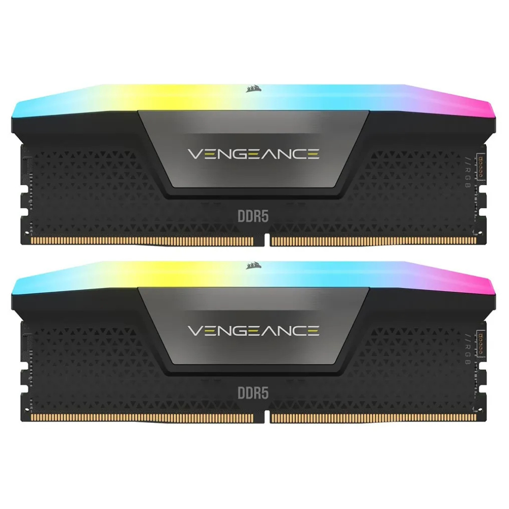 Kit de Memoria RAM Corsair Vengeance 64GB (2X32GB),DDR5, 6000MT/S, RGB, Gris.