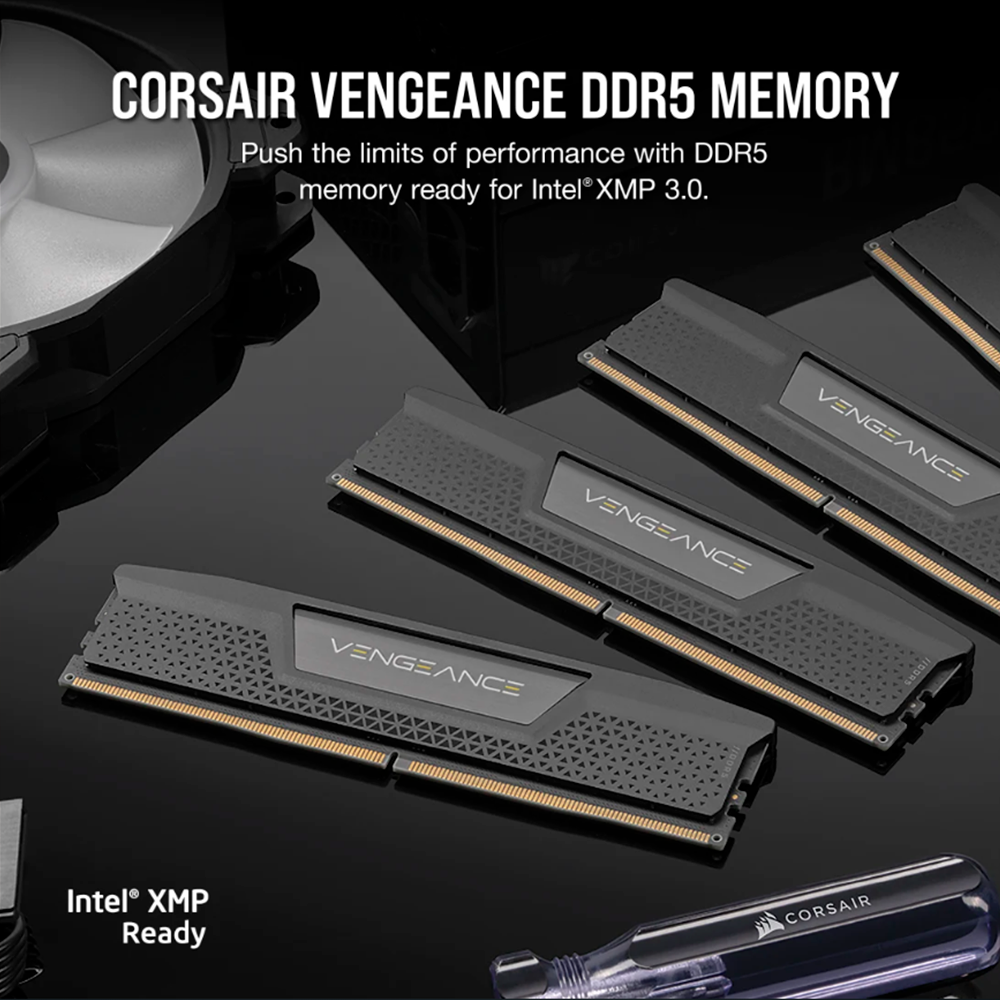 Kit de memoria RAM Corsair Vengeance | 32GB (2X16GB) | 6400MHz | Negro