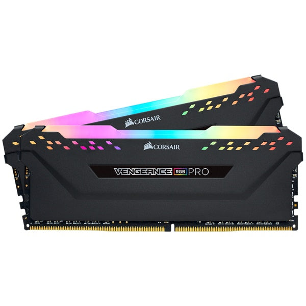 Memoria RAM Corsair Vengeance 16GB (2X8GB), DDR4, 2666MHz, RGB, Negro.