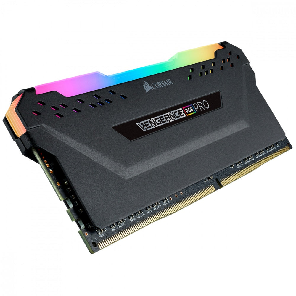 Memoria RAM DDR4 Corsair Vengeance 8GB, 3200MHz, RGB, Negro.