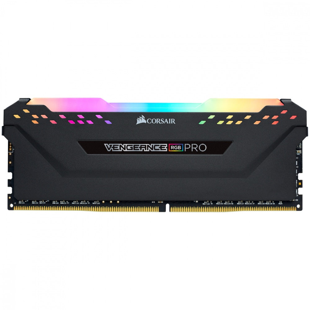 Memoria RAM DDR4 Corsair Vengeance 8GB, 3200MHz, RGB, Negro.