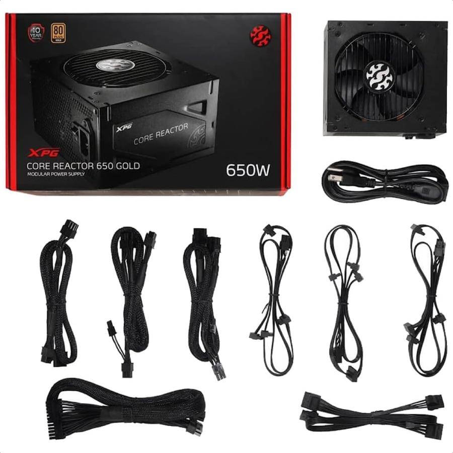 Fuente De Poder ADATA XPG Core Reactor 650W 80 Plus Gold Negro
