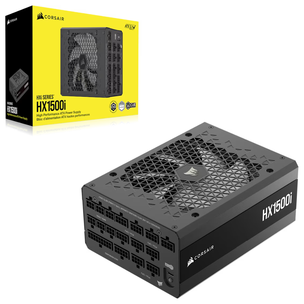 Fuente De Poder Corsair HX1500I, 1500W, 80 Plus Platinum, Negro