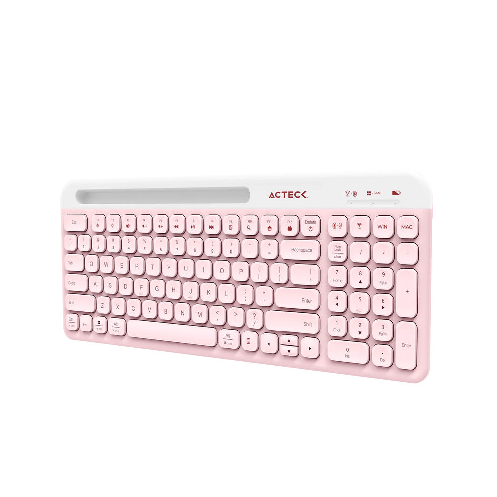 Kit De Teclado Y Mouse Acteck Creator Virtuos Silk MK720 Inalambrico Bluetooth - Rosa