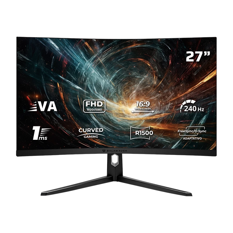 Monitor Gamer Curvo Acteck Hyper Orbit MHO27Y LED 27" 1920x1080 Full HD 240Hz