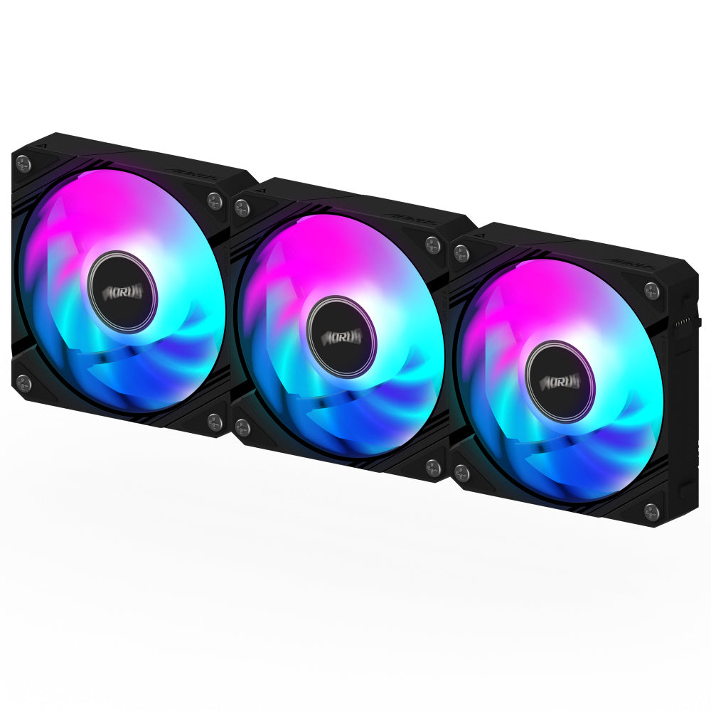 Kit De 3 Ventiladores AORUS EZ Chain Fan 120-2000RPM-RGB-Negro