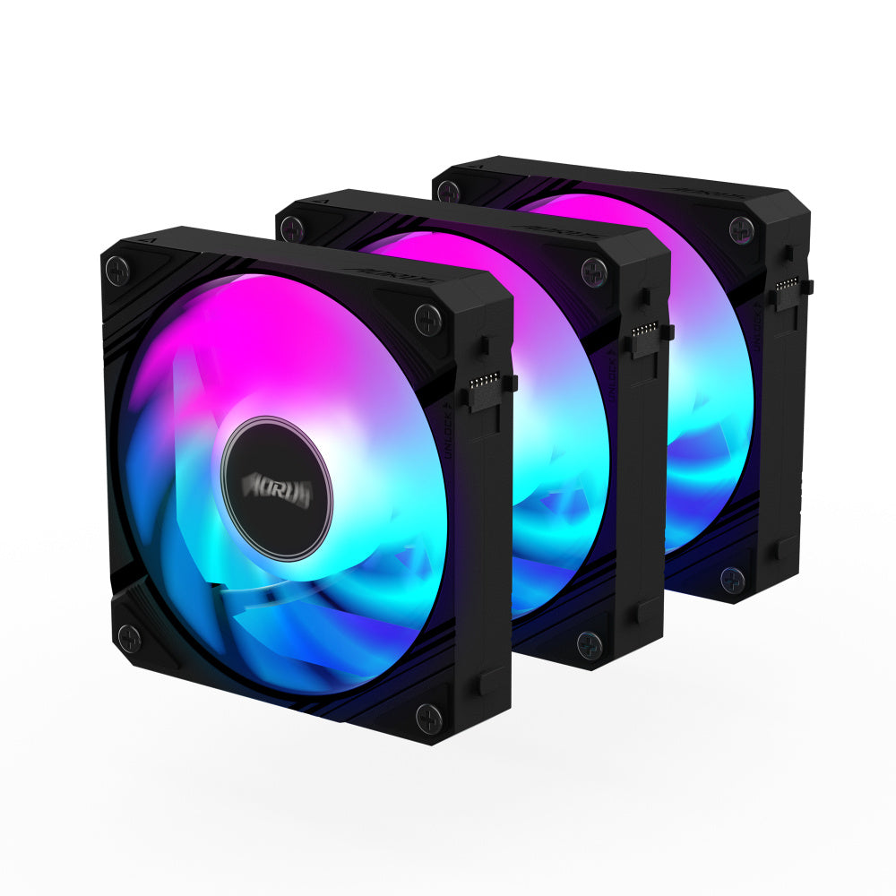 Kit De 3 Ventiladores AORUS EZ Chain Fan 120-2000RPM-RGB-Negro