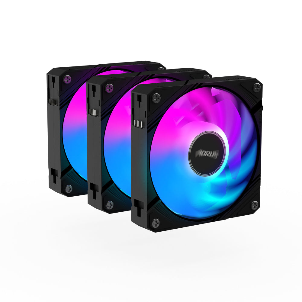 Kit De 3 Ventiladores AORUS EZ Chain Fan 120-2000RPM-RGB-Negro