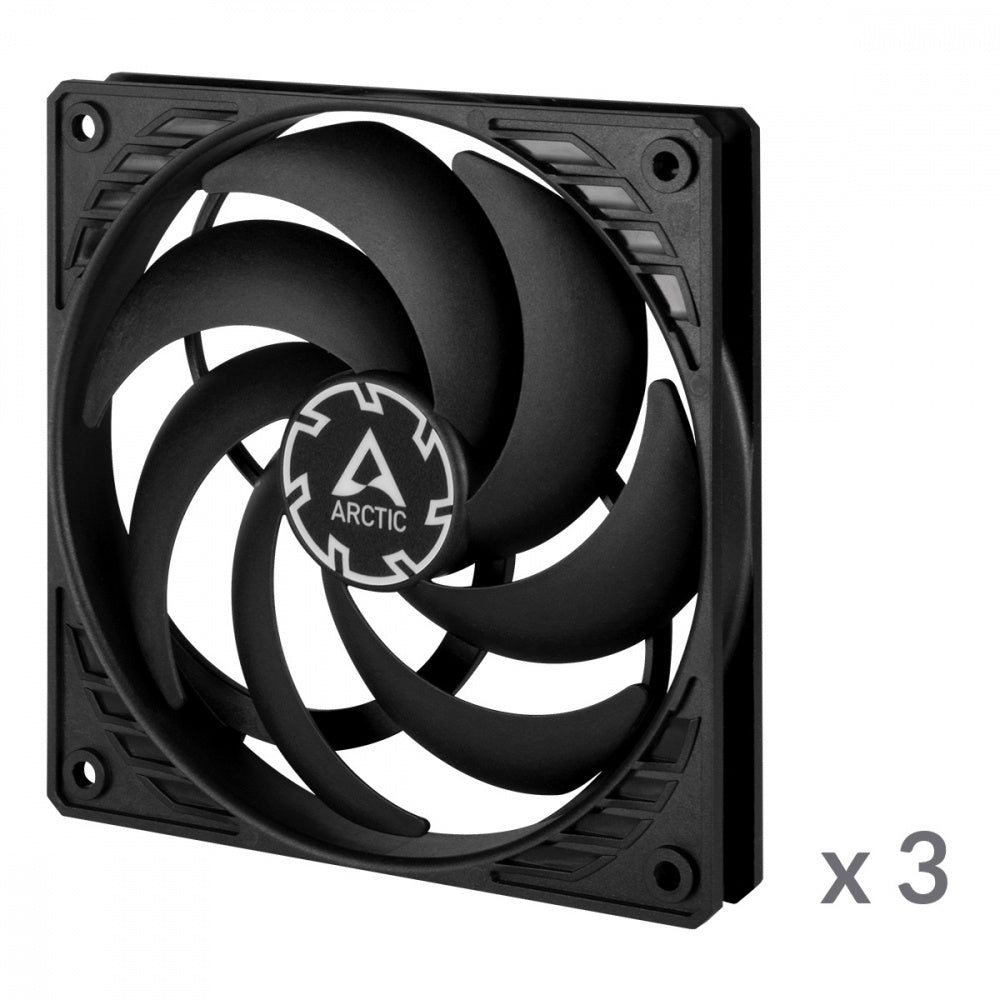 Kit de ventiladores Arctic P12 Slim Pwm Pst | Negro