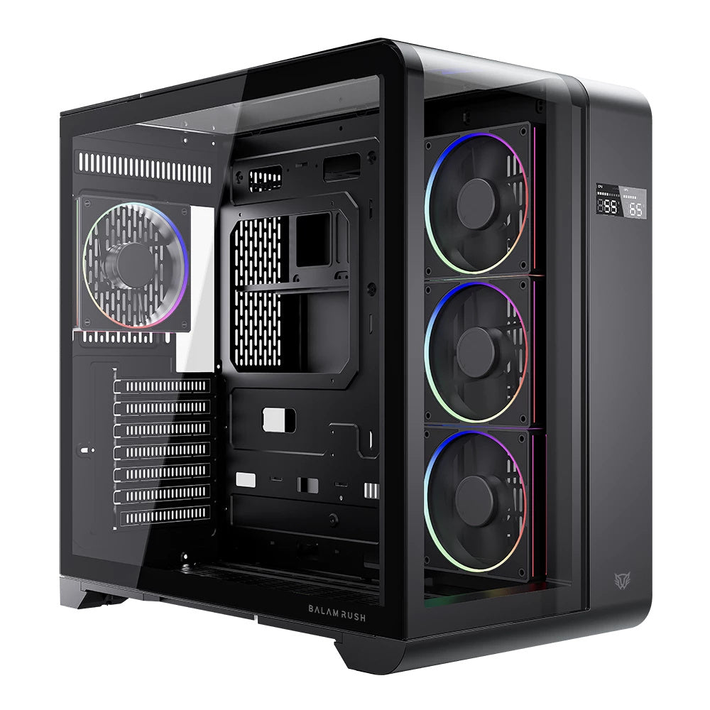 Gabinete Balam Rush Tank Expert Curve 7400 ARGB- ATX- Incluye 4 Ventiladores- Negro