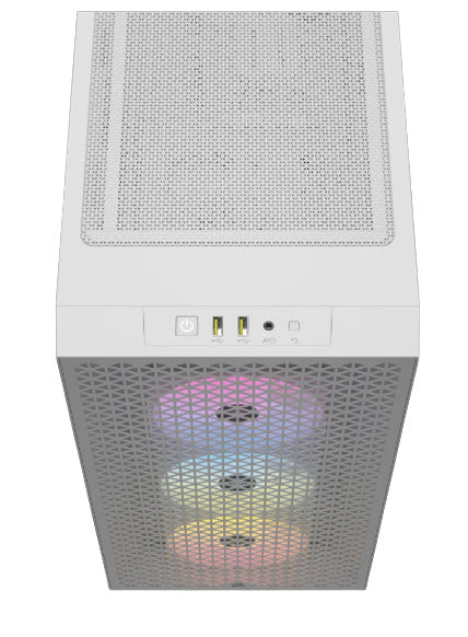 Gabinete Corsair 3000D RGB Airflow - Micro ATX - Blanco
