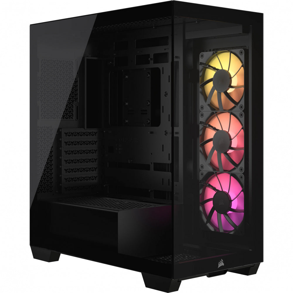 Gabinete Corsair 3500X ARGB- ATX- Incluye 3 Ventiladores- Negro (Version ARGB Estandar)