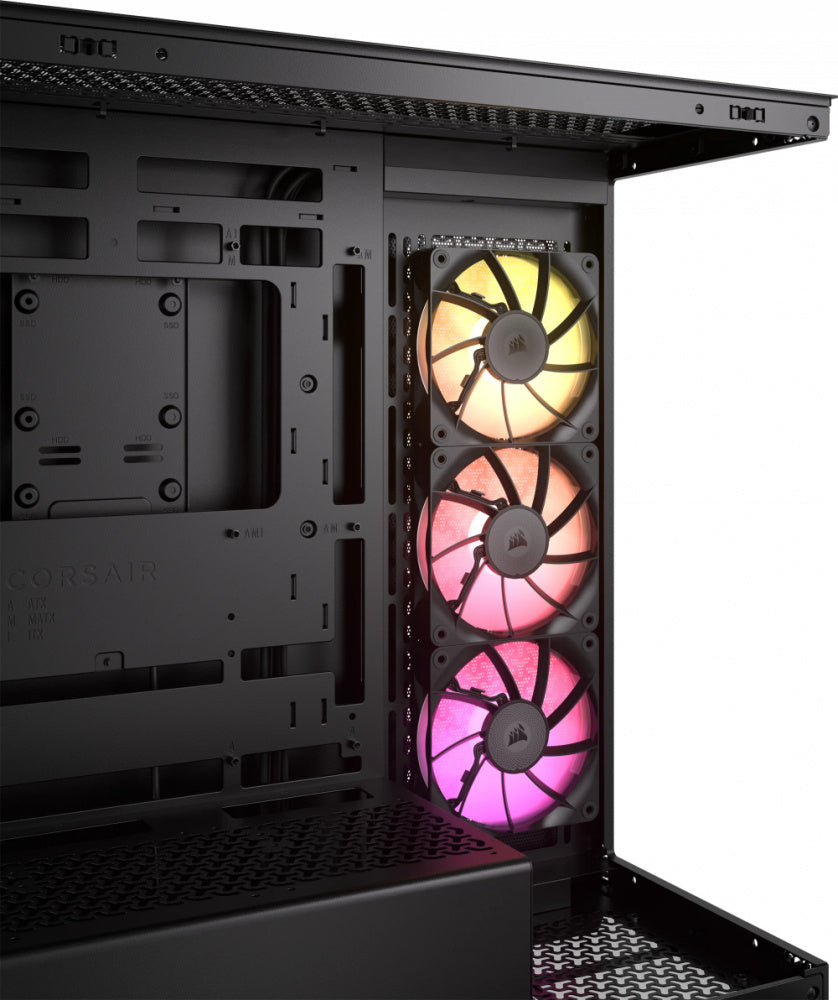 Gabinete Corsair iCUE LINK 3500X RGB ATX Incluye 3 Ventiladores Negro