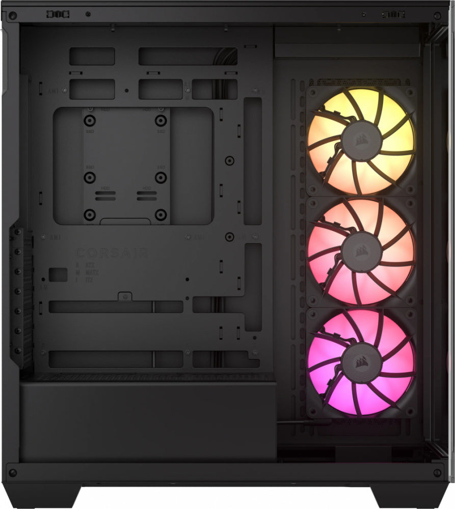 Gabinete Corsair iCUE LINK 3500X RGB ATX Incluye 3 Ventiladores Negro