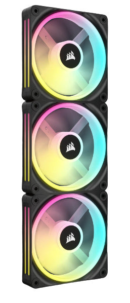 Kit de 3 ventiladores Corsair ICUE LINK QX120 RGB - 2400RPM- Negro