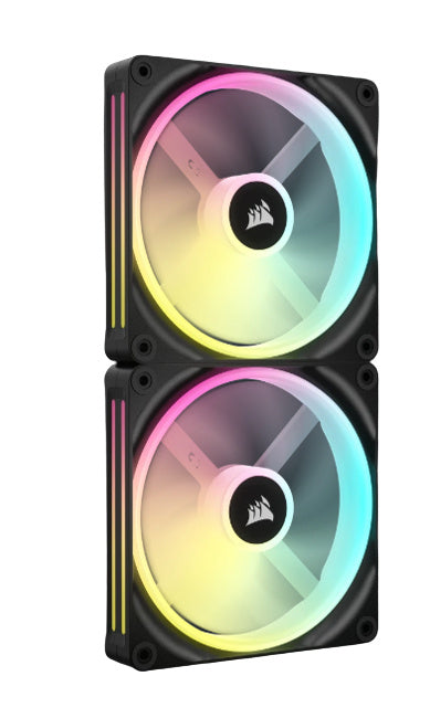Kit De 2 Ventiladores Corsair iCUE LINK QX140 RGB - 140mm - 2000RPM - Negro