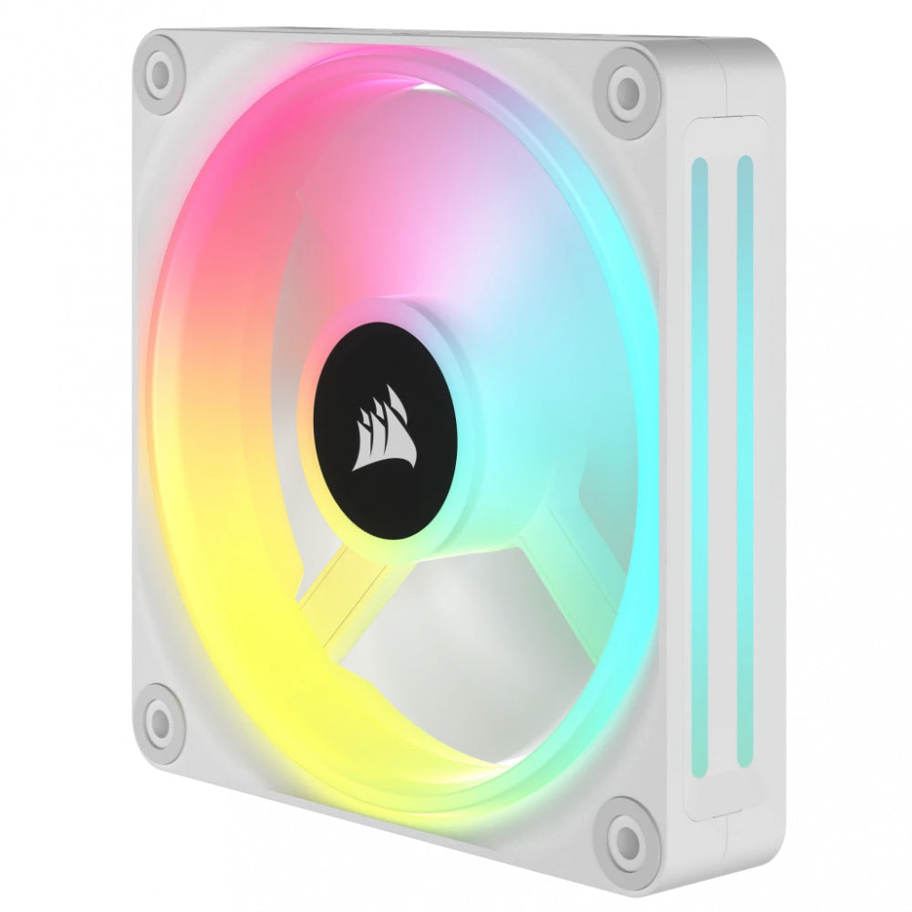Kit De Ventiladores Corsair Icue Link Qx120 Rgb 3x120mm - Blanco