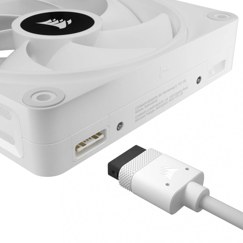 Kit De Ventiladores Corsair Icue Link Qx120 Rgb 3x120mm - Blanco