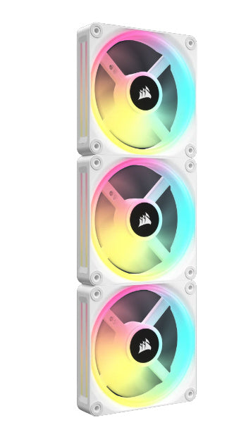 Kit De Ventiladores Corsair Icue Link Qx120 Rgb 3x120mm - Blanco