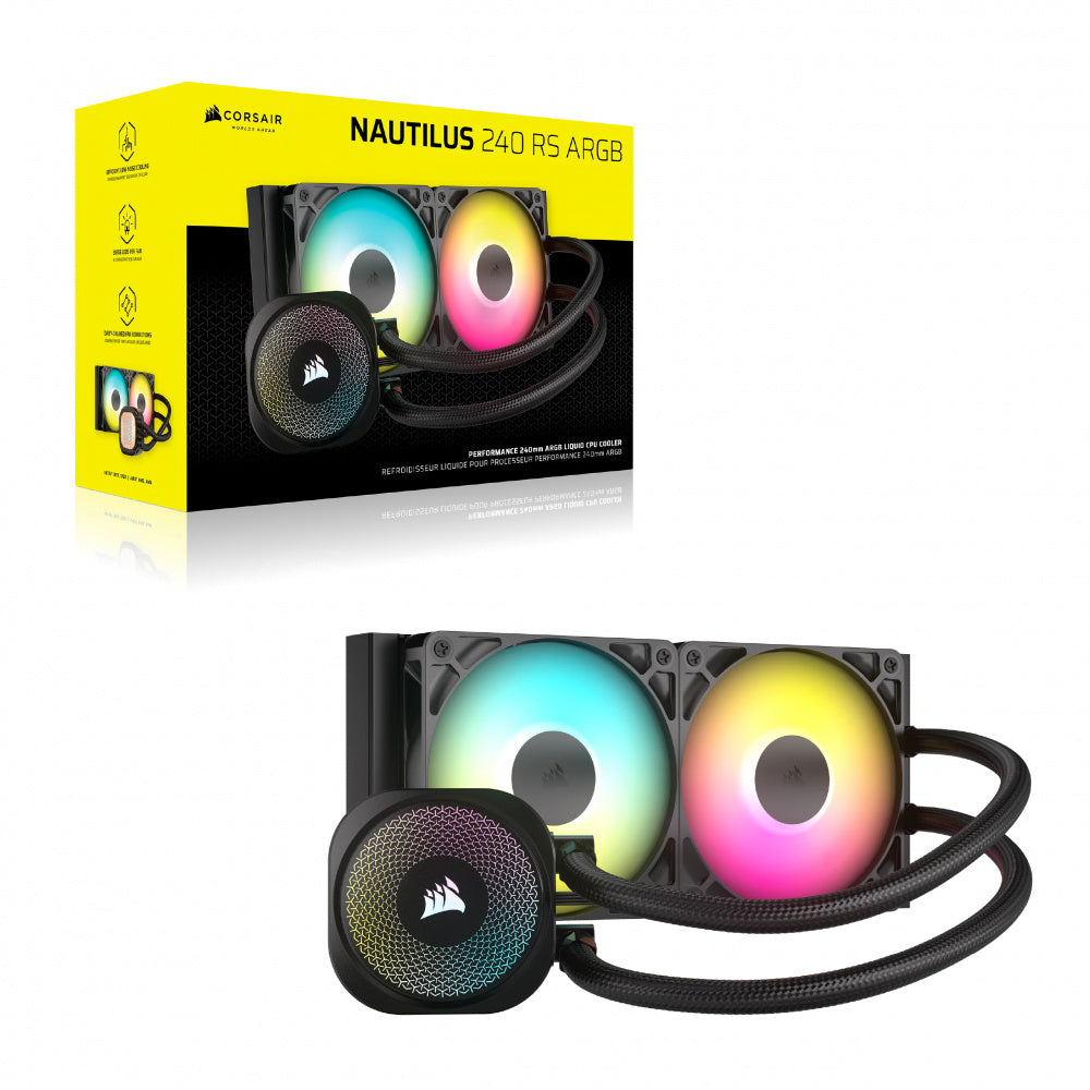 Enfriamiento Liquido Corsair Nautilus 240 RS Para CPU - 240mm - Negro