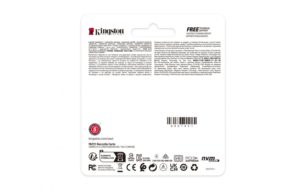Unidad De Estado Solido M.2 Kingston NV3SM3 - 500GB