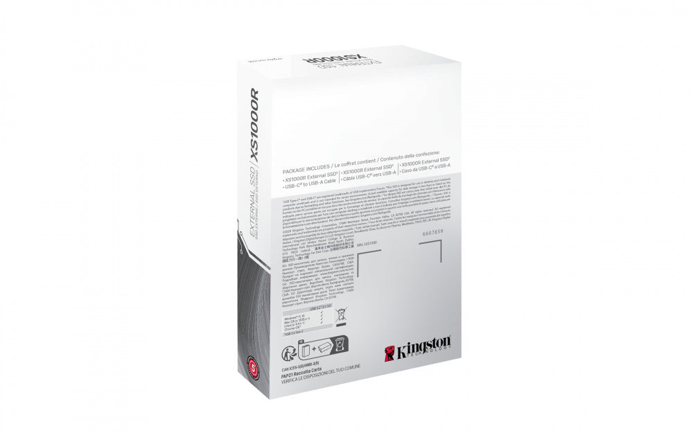 Unidad De Estado Sólido Externo Kingston XS1000 - 1TB - USB-C