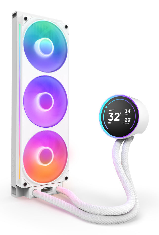 Enfriamiento Liquido NZXT Kraken Elite 360 RGB V2 Para CPU - 360mm - Blanco