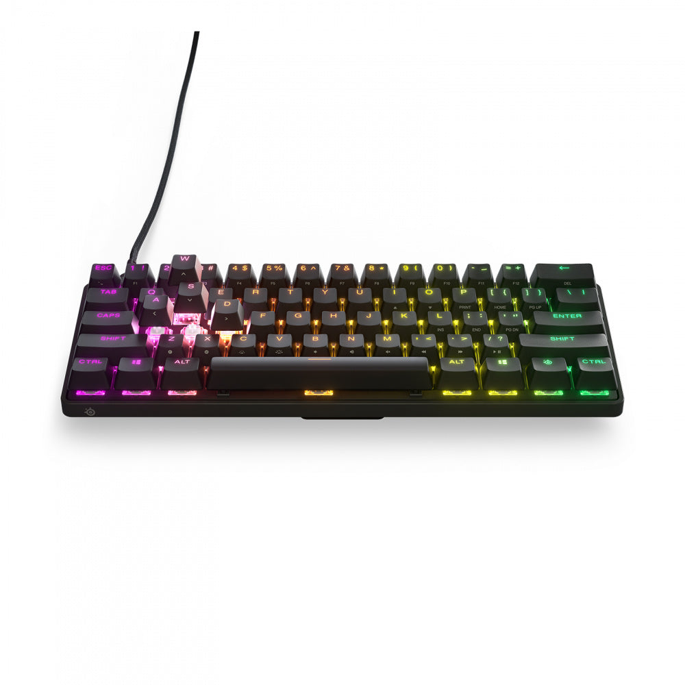 Teclado Gamer Mecanico Steelseries Apex Pro Mini RGB 60%- OmniPoint 2.0- Alambrico- USB- Negro (Ingles)