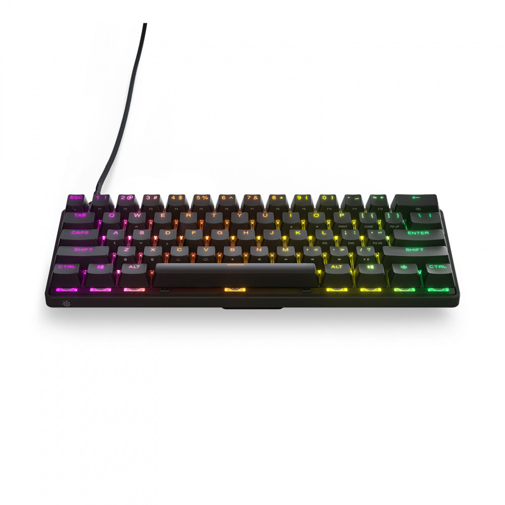 Teclado Gamer Mecanico Steelseries Apex Pro Mini RGB 60%- OmniPoint 2.0- Alambrico- USB- Negro (Ingles)