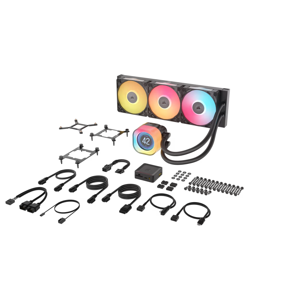 Enfriamiento Liquido Corsair iCUE Link Titan 360RX LCD 3 Fan 360mm Negro