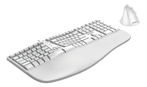 Kit Teclado Y Mouse Acteck Ultra Confort Mk650 Inalámbrico | Blanco