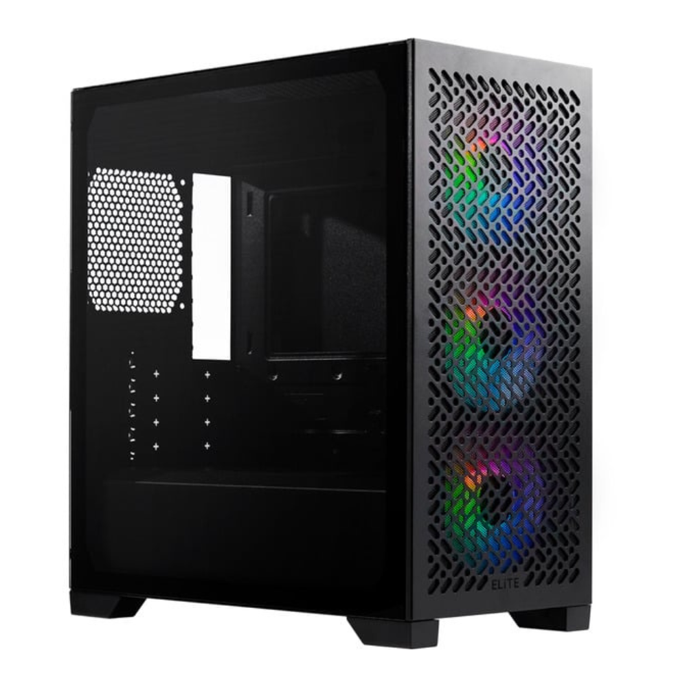 Gabinete Cooler Master Elite 302 | Incluye 3 ventiladores | Negro