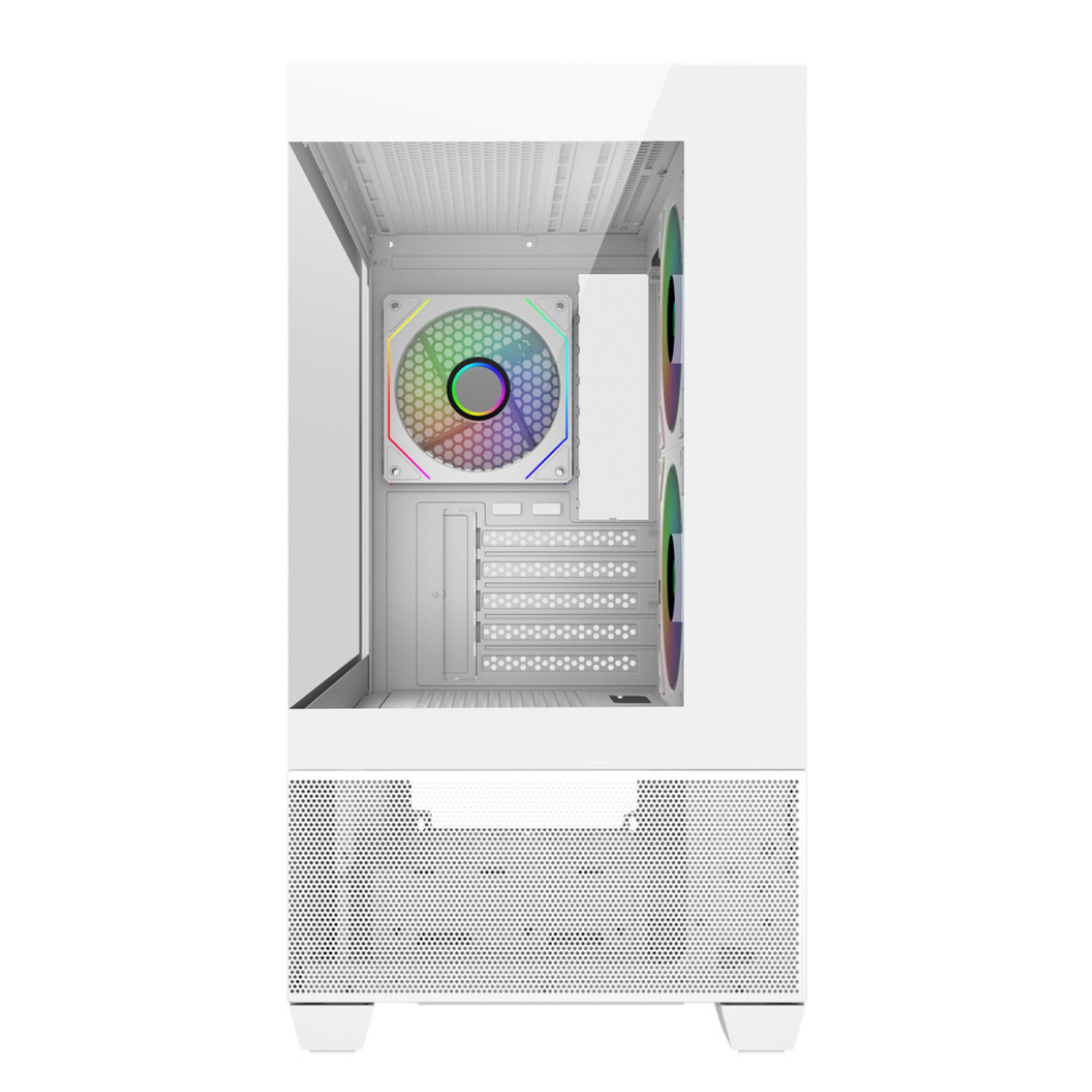 Gabinete Cooler Master Elite 490, Mini ATX, Incluye 3 ventiladores, blanco