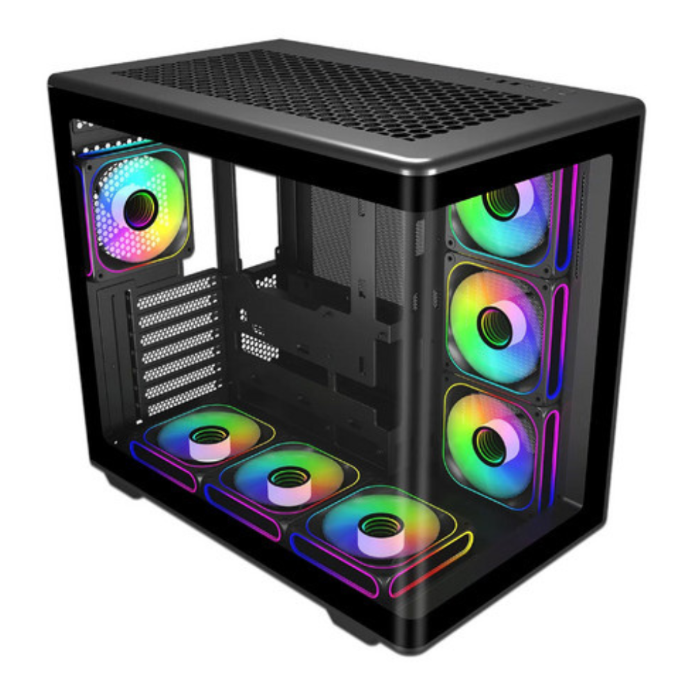 Gabinete Cooler Master Elite 600, Midi-Tower, Incluye 7 ventiladores, Negro.