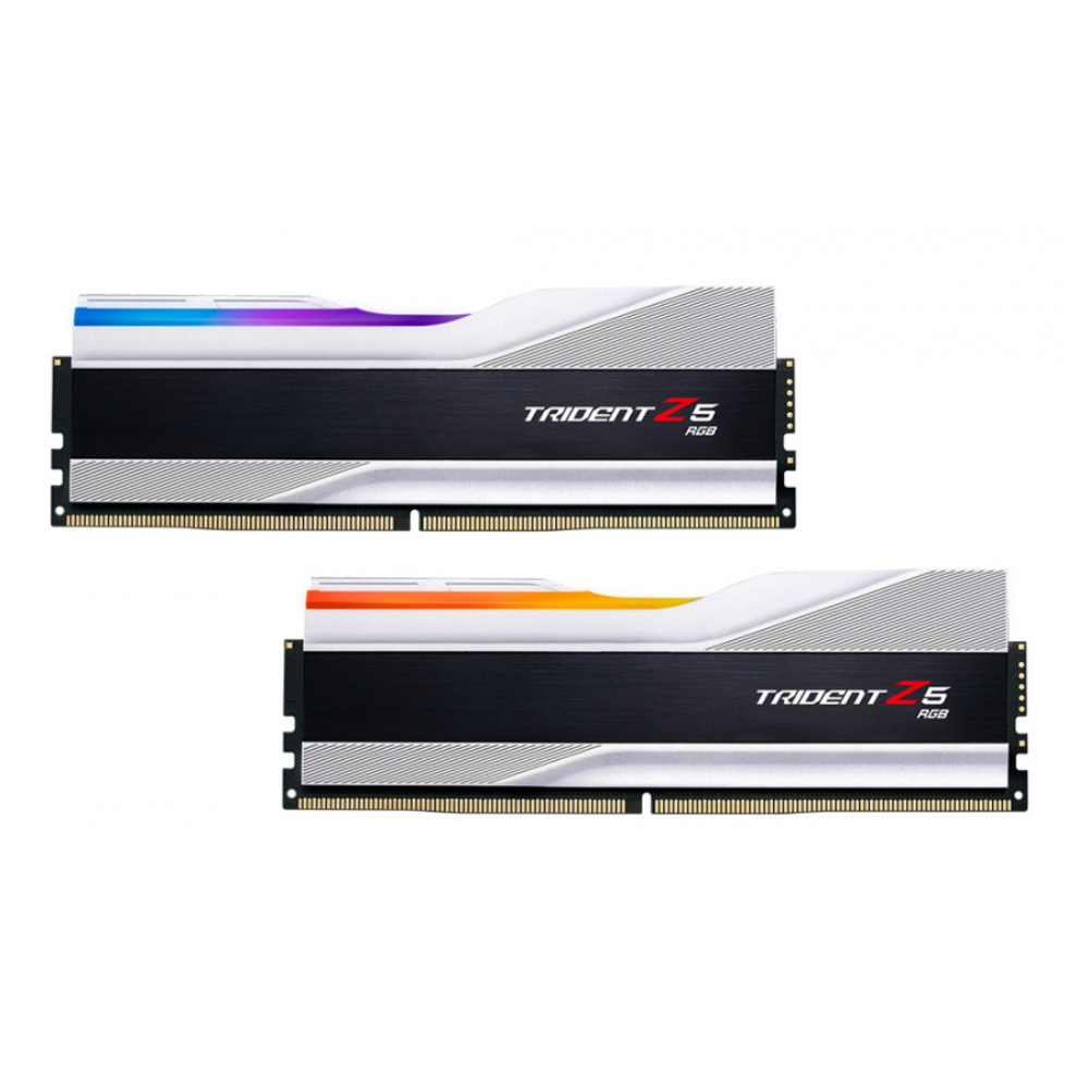 Kit Memoria RAM G.Skill Trident Z5 32GB (2x16GB), DDR5, 6000MHz, RGB, CL36, Plata