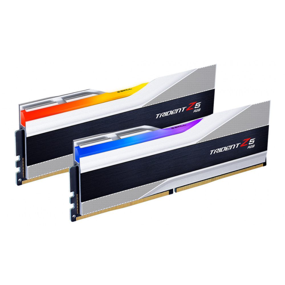 Kit Memoria RAM G.Skill Trident Z5 32GB (2x16GB), DDR5, 6000MHz, RGB, CL36, Plata