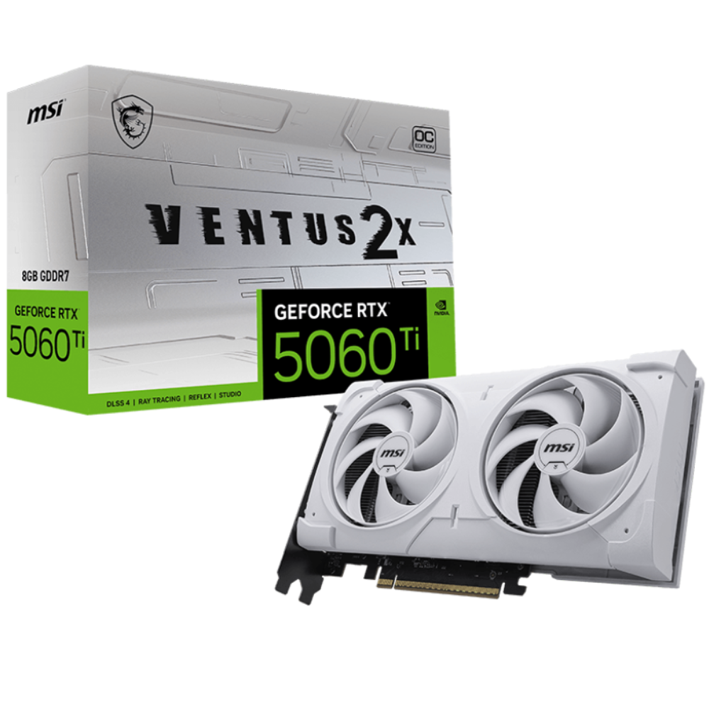 Tarjeta de Video MSI GeForce RTX 5060 Ti 8G Ventus 2X OC White
