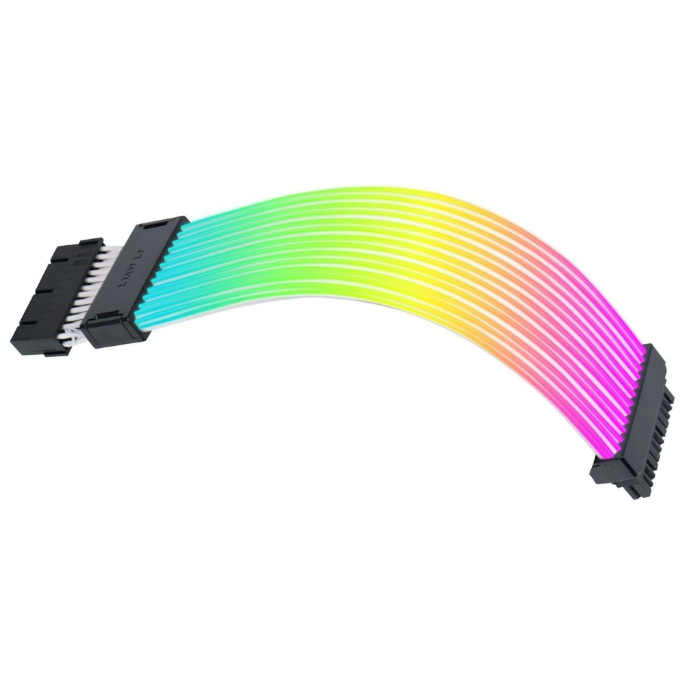 Cable extensión de alimentación Lian Li | 24Pin | RGB PW24-1W-T | Incluye Controlador