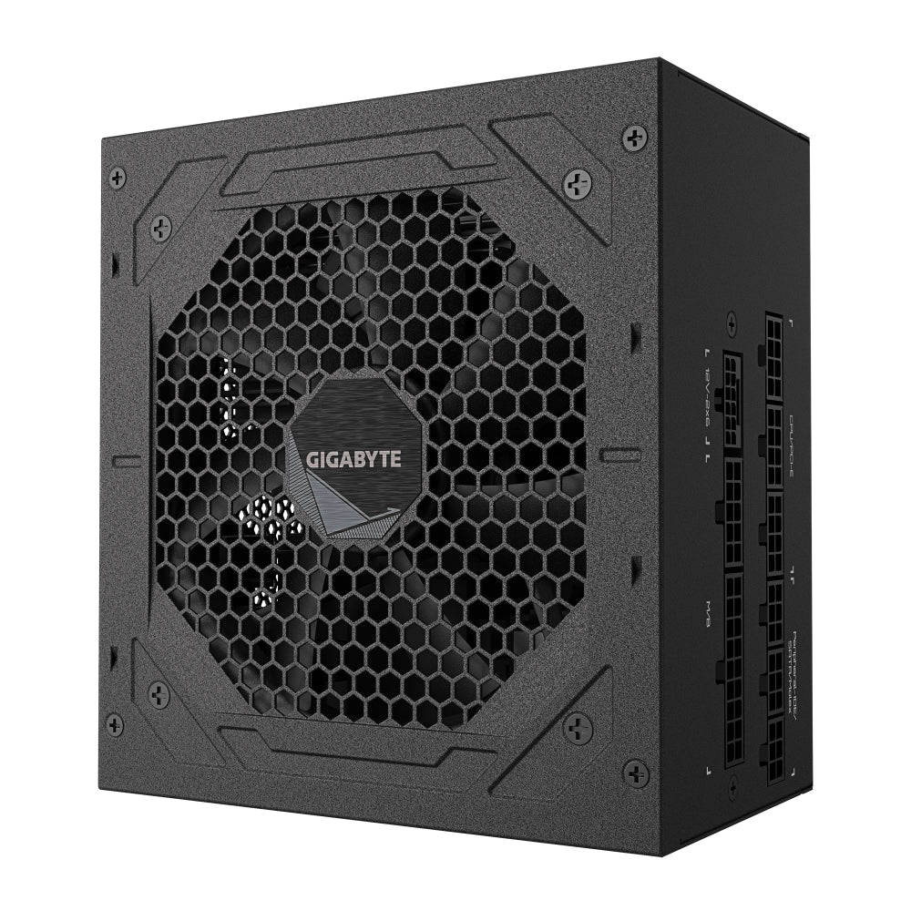 Fuente De Poder Gigabyte 80 Plus Gold, 750W Modular, PCI-E Gen5, 16Pines, Negro.