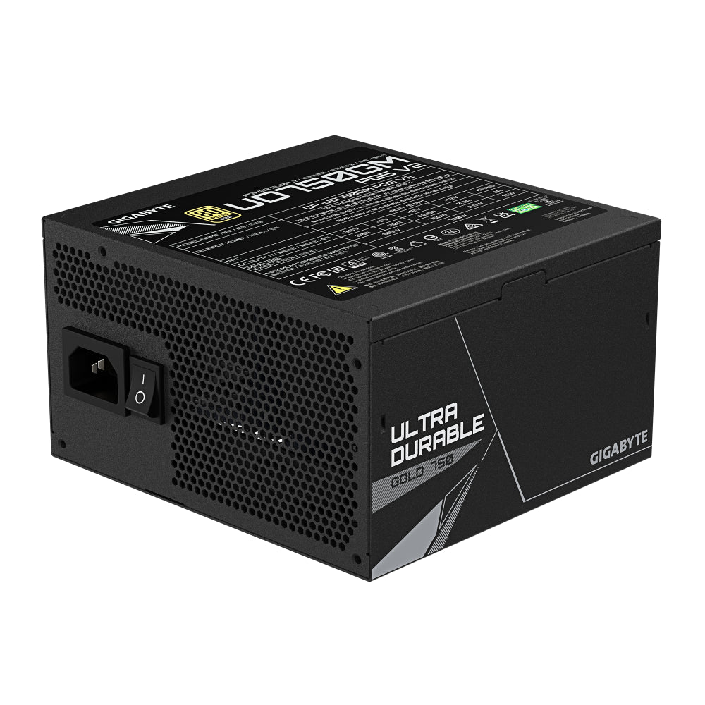 Fuente De Poder Gigabyte 80 Plus Gold, 750W Modular, PCI-E Gen5, 16Pines, Negro.