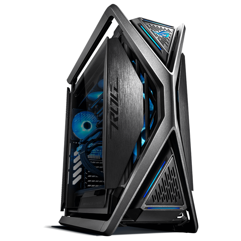 Gabinete Asus GR701 Rog Hyperion, Media Torre, Malla, Negro.