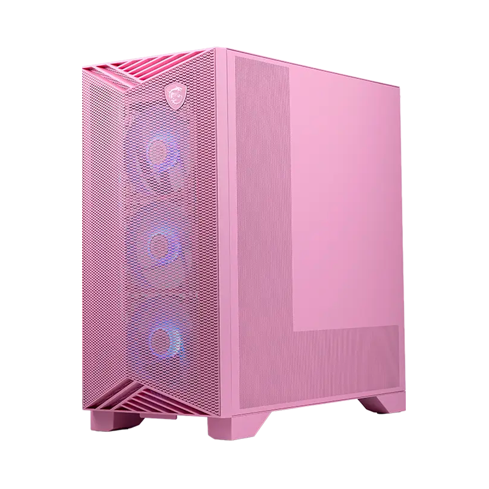 Gabinete MSI MPG GUNGNIR, Midi-Tower, Incluye 4 Ventiladores, Rosa.