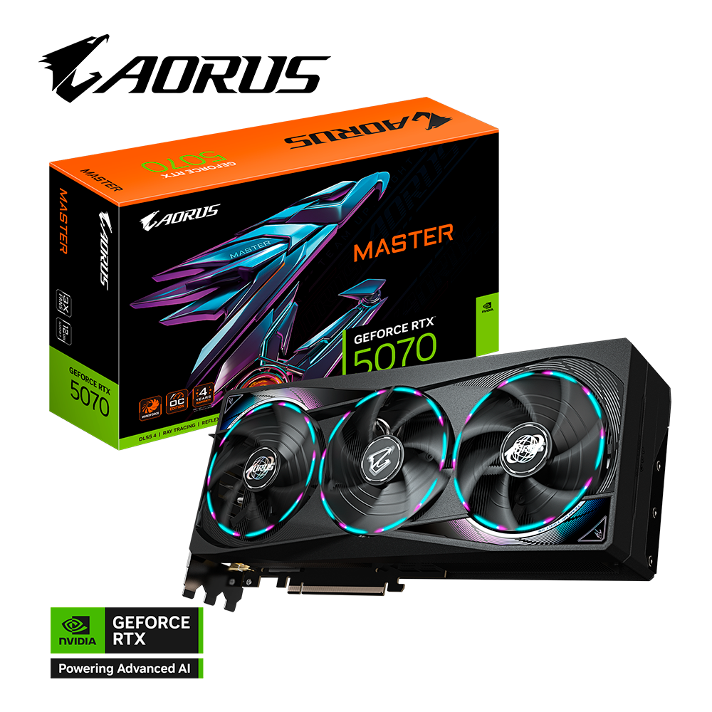 Tarjeta De Video Gigabyte NVIDIA AORUS Geforce RTX 5070 Master, 12GB GDDR7.