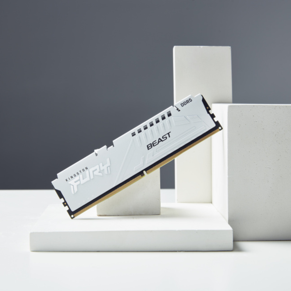 Memoria RAM Kingston FURY Beast 16GB, DDR5, 6000MHz, CL36, XMP/EXPO, Blanco