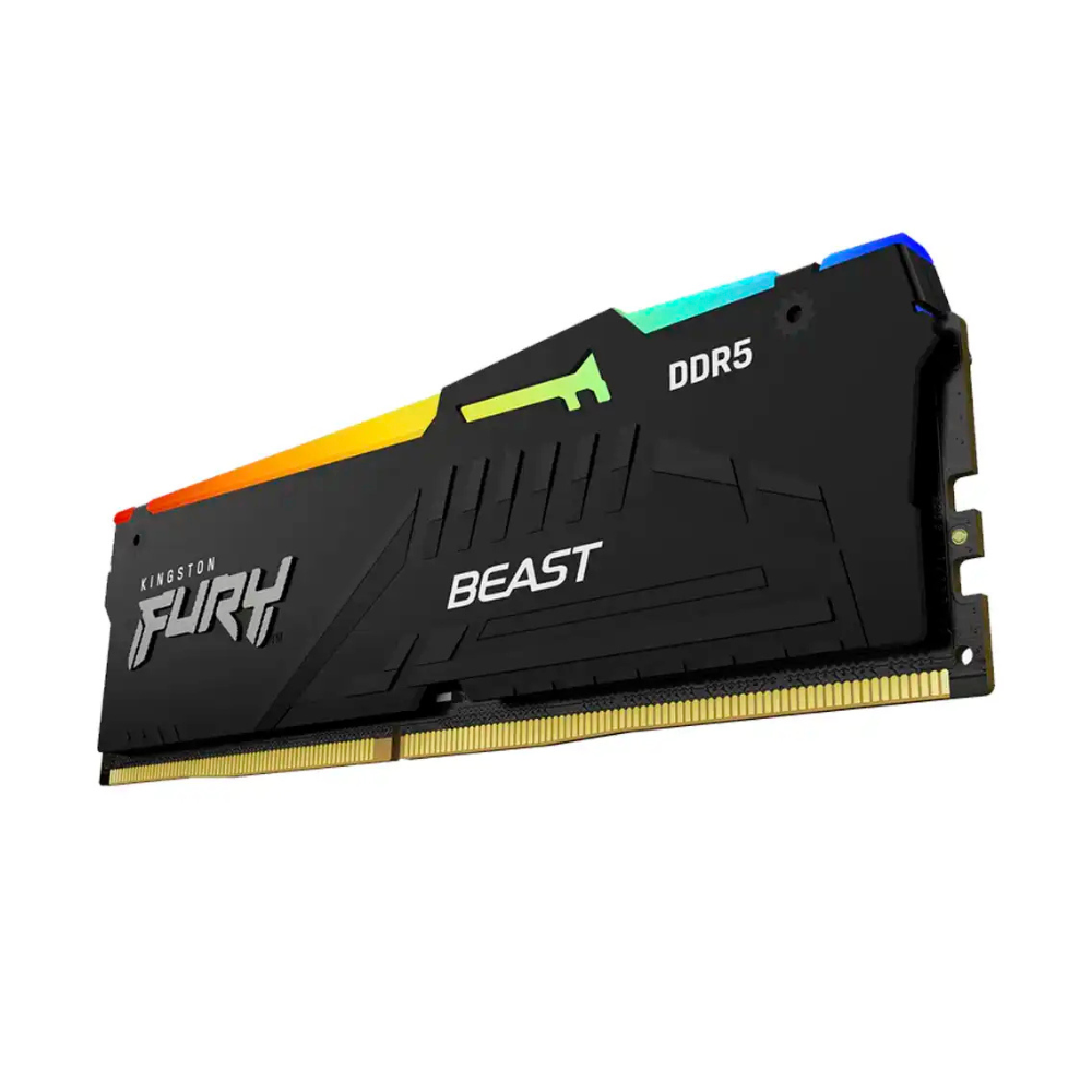 Memoria RAM Kingston FURY Beast Black RGB 32GB, DDR5, 4800MHz, CL32, Negro