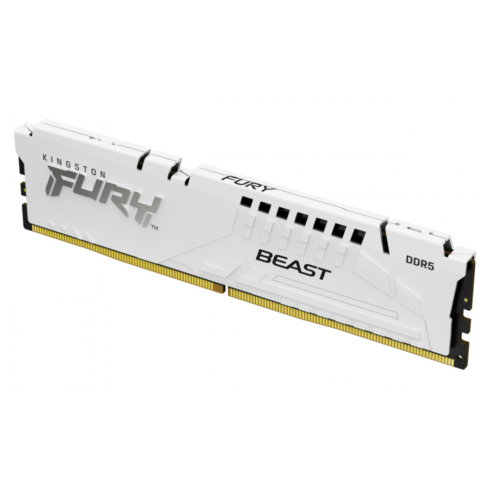 Memoria RAM Kingston FURY Beast 16GB, DDR5, 6400MHz, CL32, Blanco