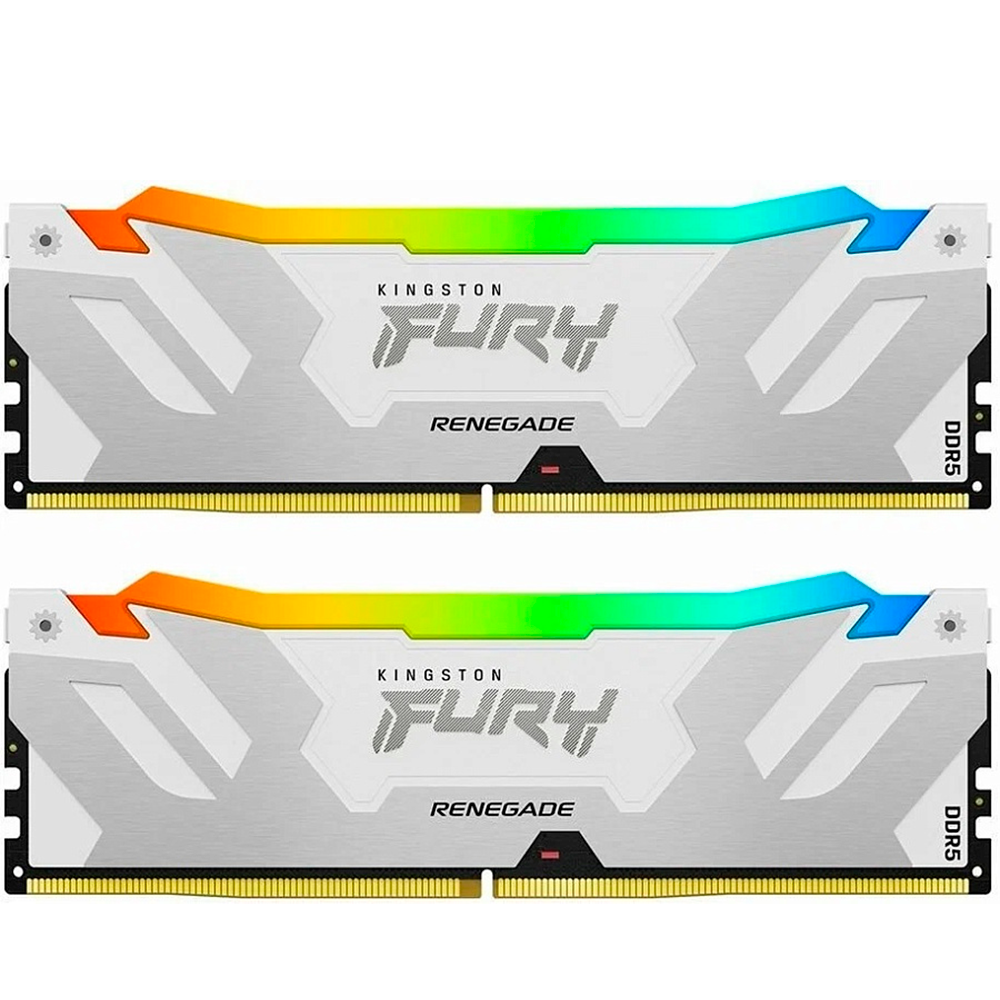 Kit de Memoria RAM DIMM Kingston Fury Renegade RGB 32GB 2x16 GB DDR5 6400Mts CL32 Blanco