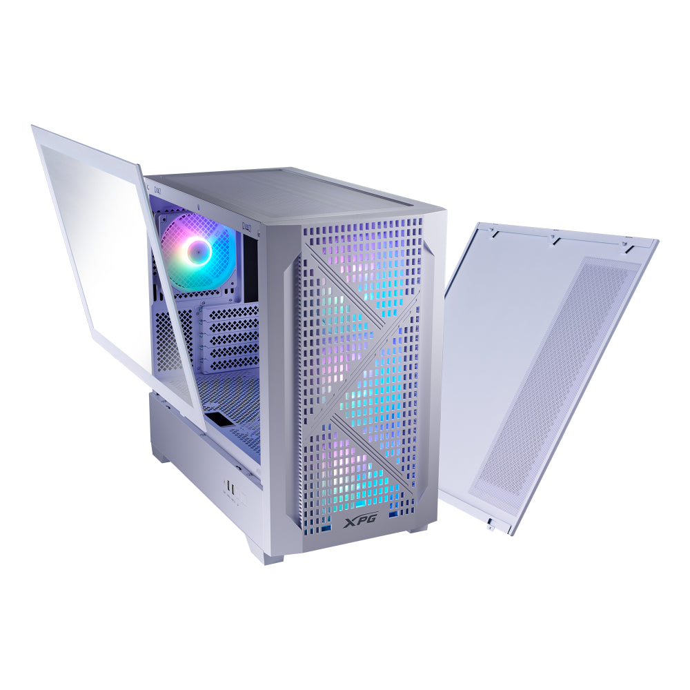 Gabinete XPG Lander 300, Micro-ATX/Mini-ITX, Incluye 4 Ventiladores, Blanco