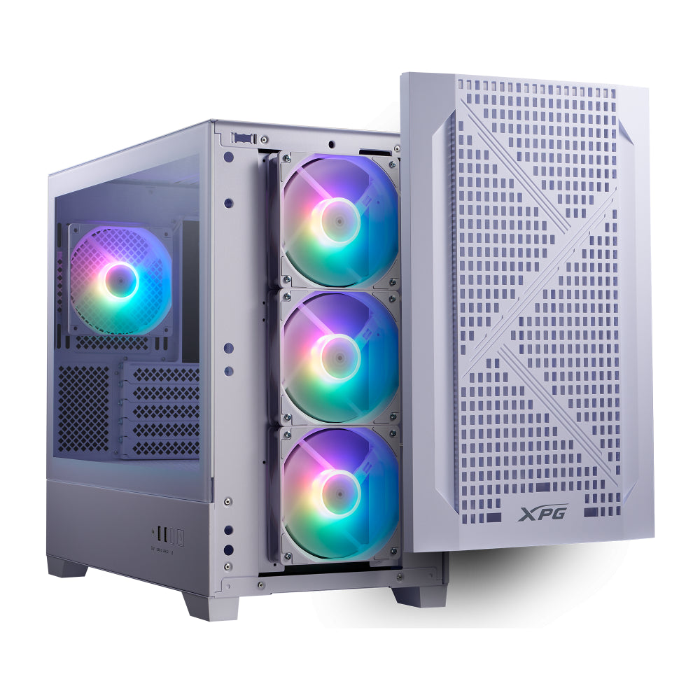 Gabinete XPG Lander 300, Micro-ATX/Mini-ITX, Incluye 4 Ventiladores, Blanco