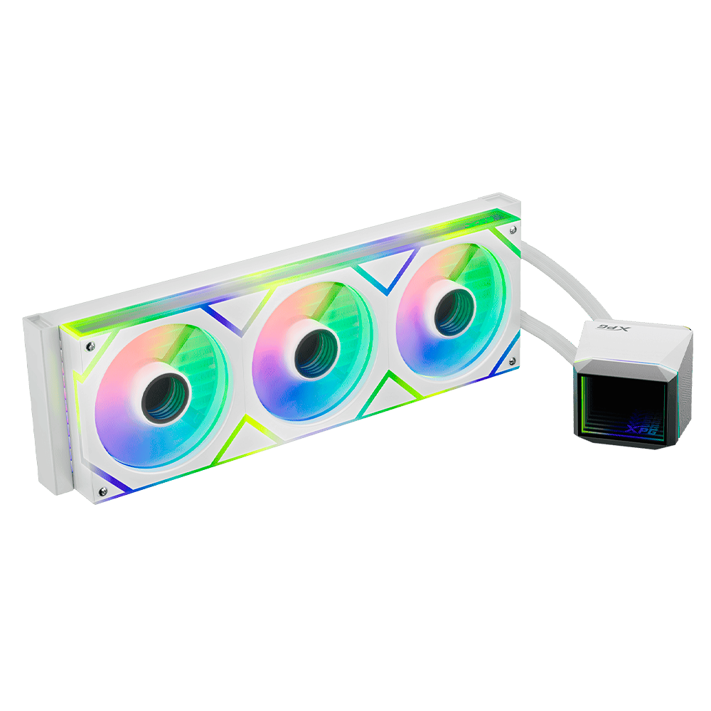 Enfriamiento Liquido Adata XPG Levante II 360, 3x120mm, Hasta 600RPM, RGB, Blanco.